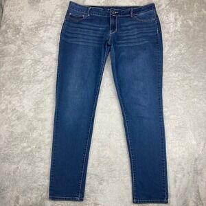 Maurices Jeans Womens XL Regular Mid Rise Skinny Blue Stretch Denim Casual